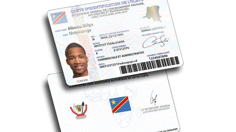 © Variuscard Produktions- und Handels GmbH Foto einer Schüler-ID-Karte in Kongo