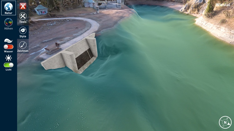 3D Modell der Kraftwerksanlage eines großen Energiekonzerns.