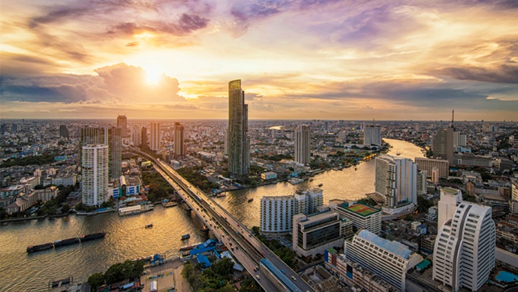 Luftaufnahme der Stadt Bangkok