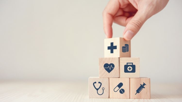 Würfel Stapel Krankenversicherung